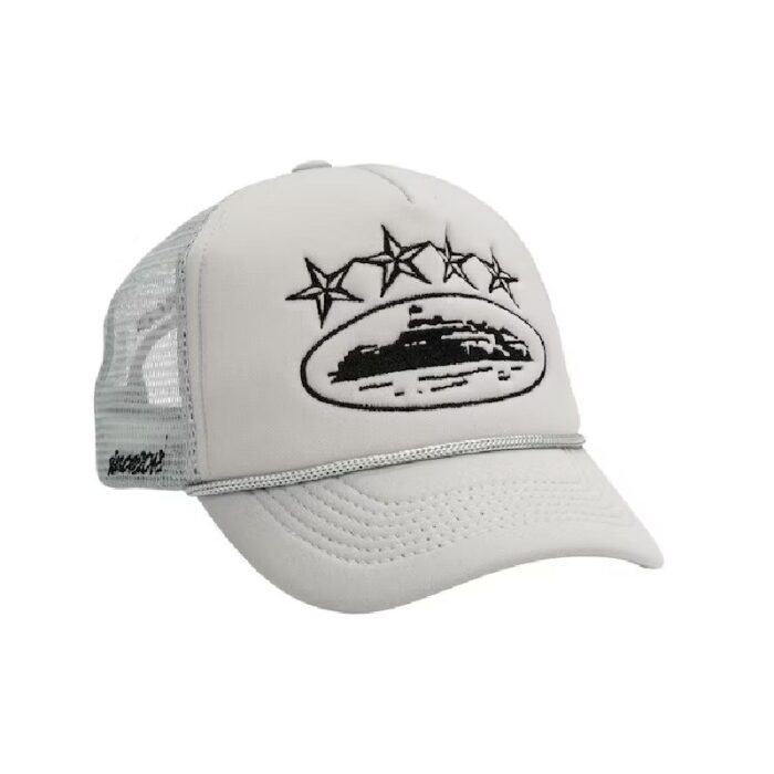 Corteiz 4Starz Alcatraz Trucker Hat Grey