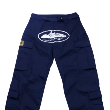 Corteiz Guerillaz Cargo Pants Navy