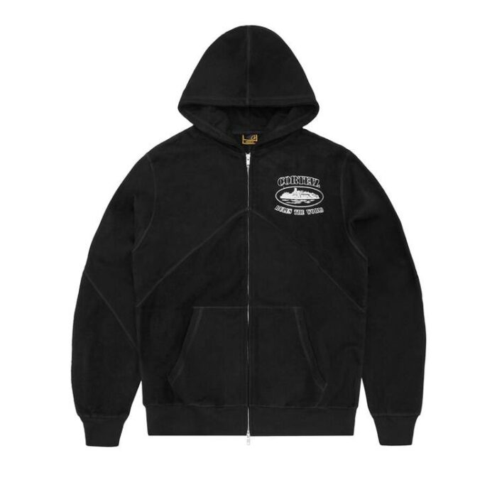 Corteiz Superior V2 Zip-Up Hoodie 'Black'