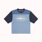 Corteiz Alcatraz Heavyweight Varsity Tee Blue