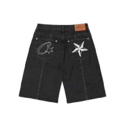 C-star denim shorts black